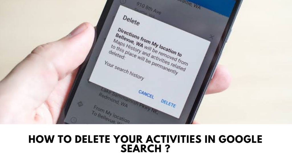 delete your activities in Google search